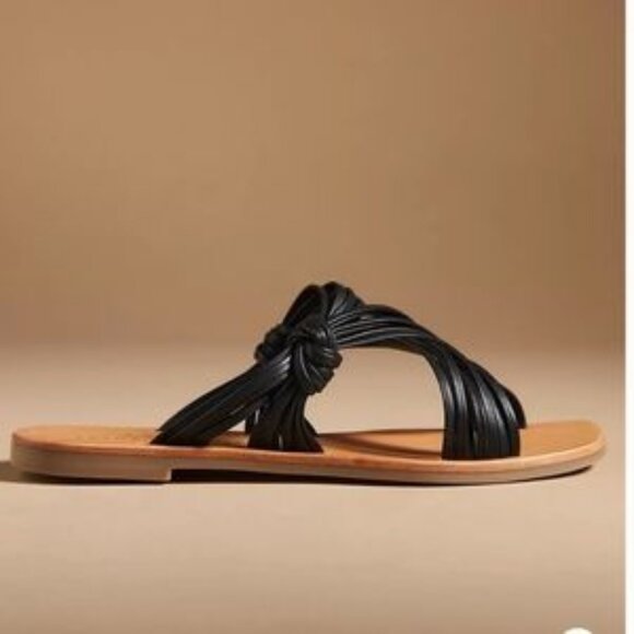 Anthropologie Matisse New Mystic Sandals in Black Leather Size 9 - Picture 2 of 6